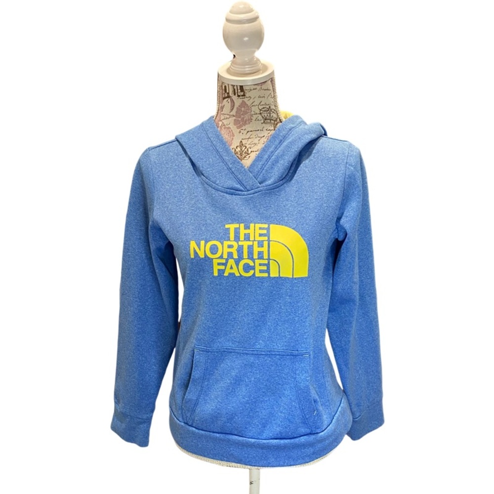 The North Face Women’s Half Dome Pullover Hoodie Light Blue with Yellow Size Sm